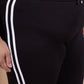 Plus size side striped pants