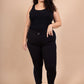 Plus size side striped pants