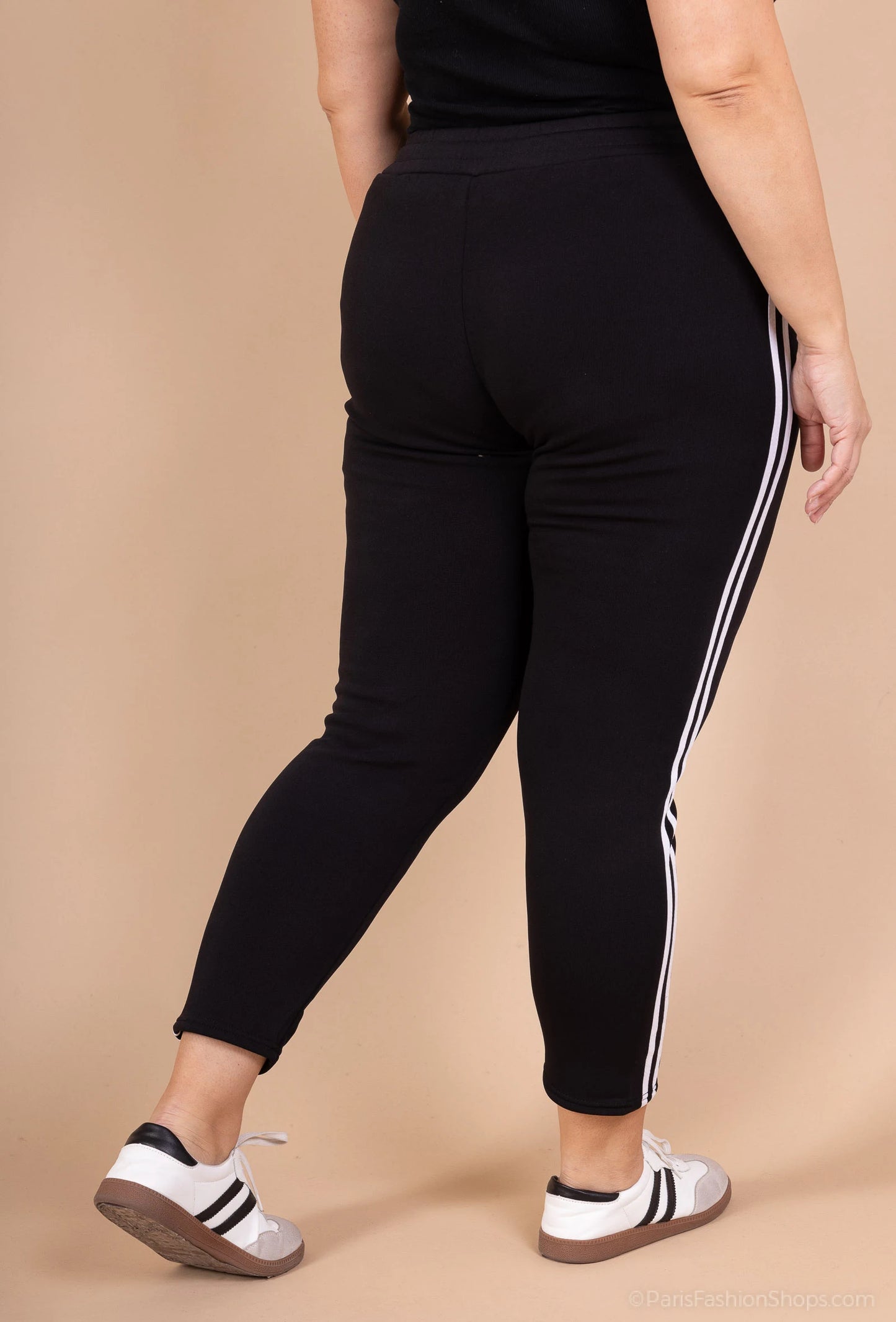 Plus size side striped pants