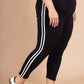 Plus size side striped pants