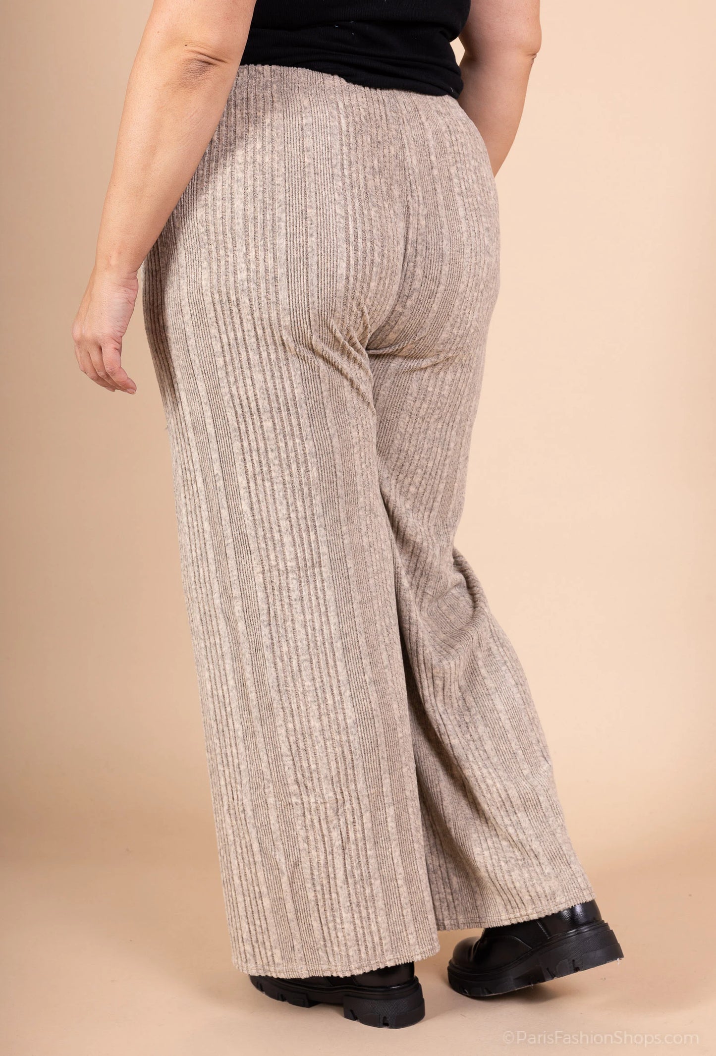 Plus size ribbed pants