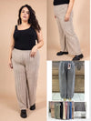 Plus size ribbed pants