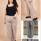 plus size ribbed pants