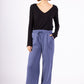 Women's Fleece-Lined Striped Pants
