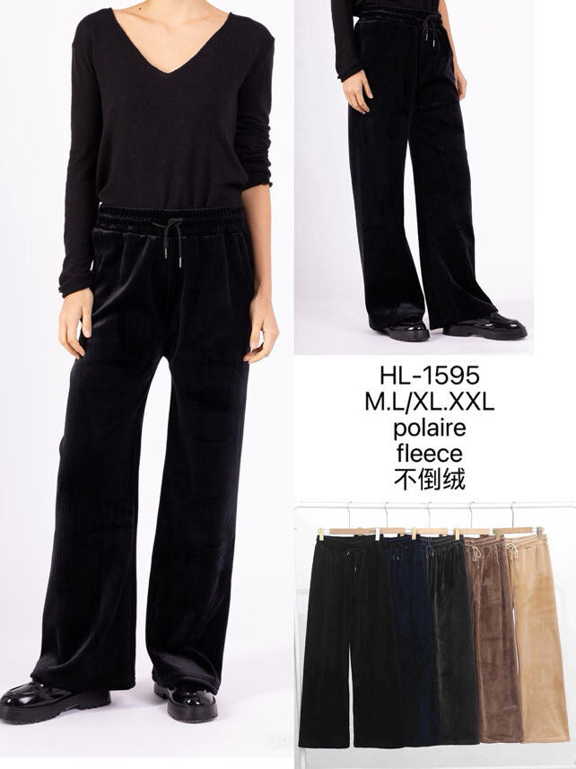 Women's Fleece-Lined Velvet Pants