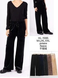 Women's Fleece-Lined Velvet Pants