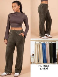 Soft Plush Lounge Pants with Warm Fleece Fabric