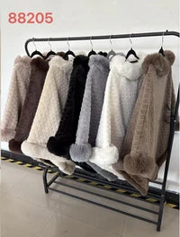 Super soft fur poncho