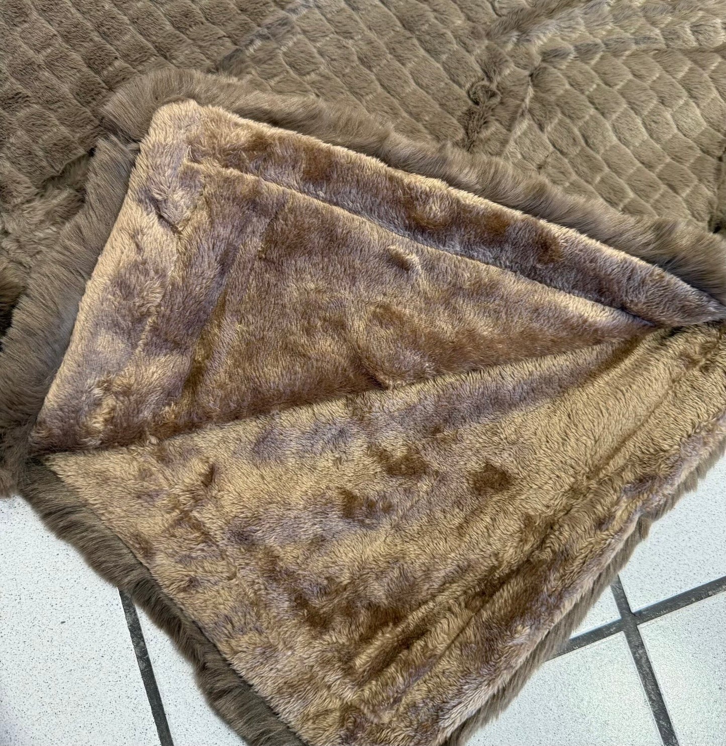 Super soft fur poncho