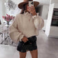 Wavy Turtleneck Sweater