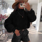 Wavy Turtleneck Sweater