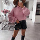 Wavy Turtleneck Sweater