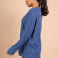 Ribbed round neck sweater