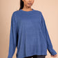 Ribbed round neck sweater