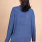 Ribbed round neck sweater