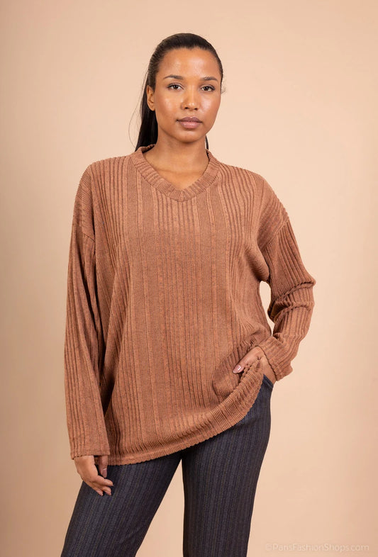 Cozy Ribbed Knit Sweater