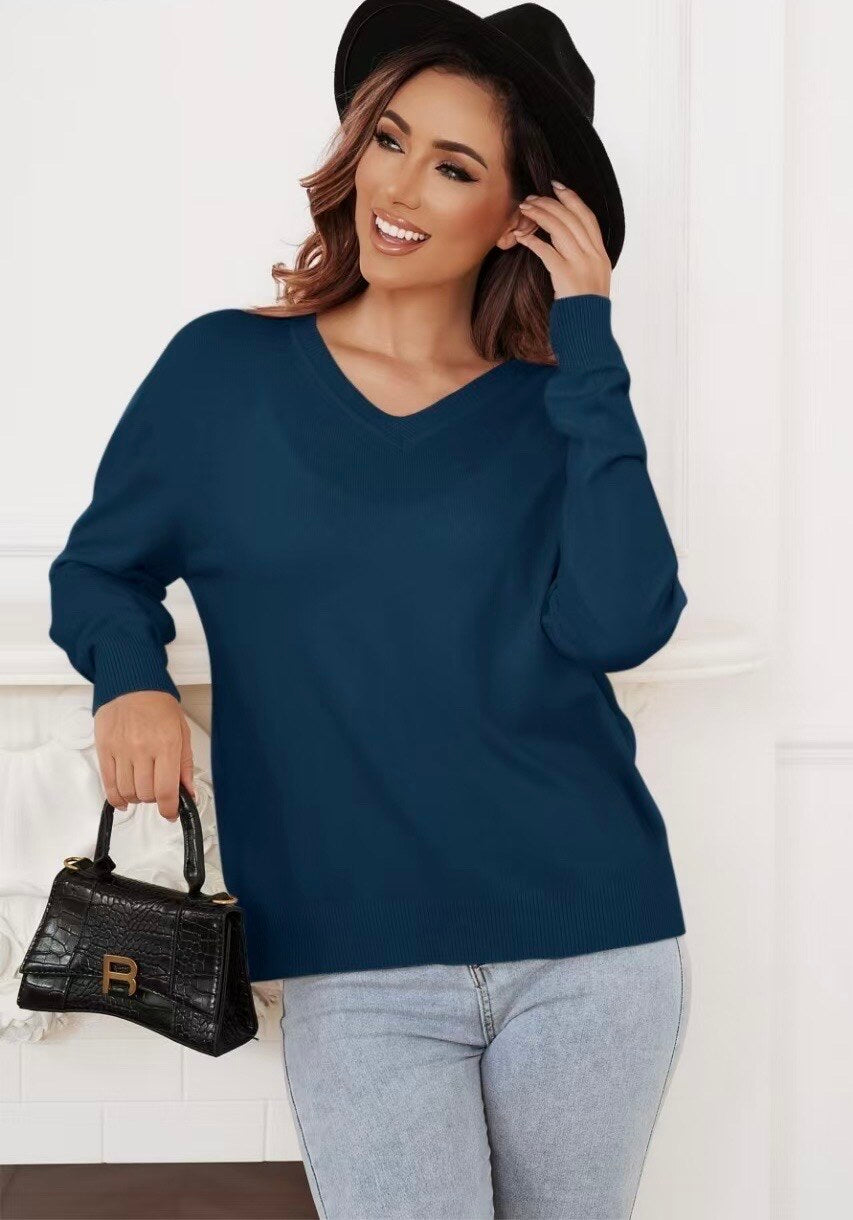 Soft V -neck sweater