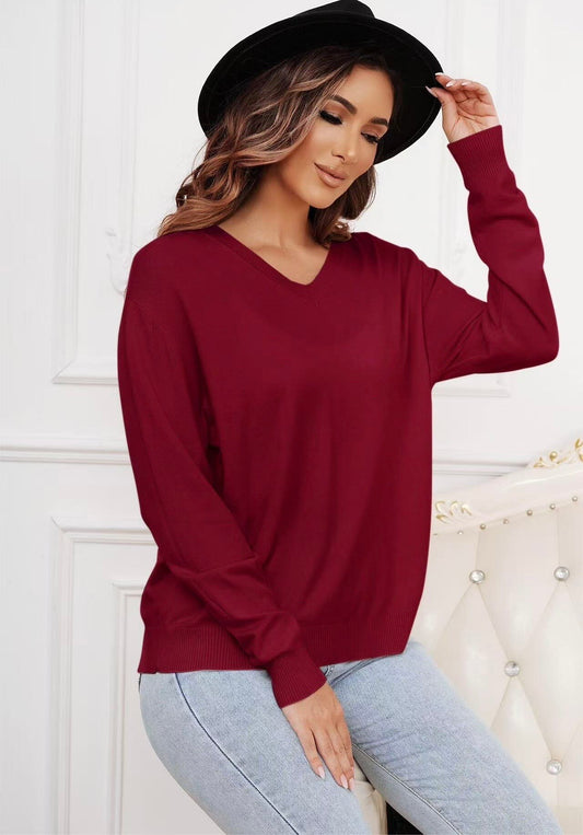 Soft V -neck sweater
