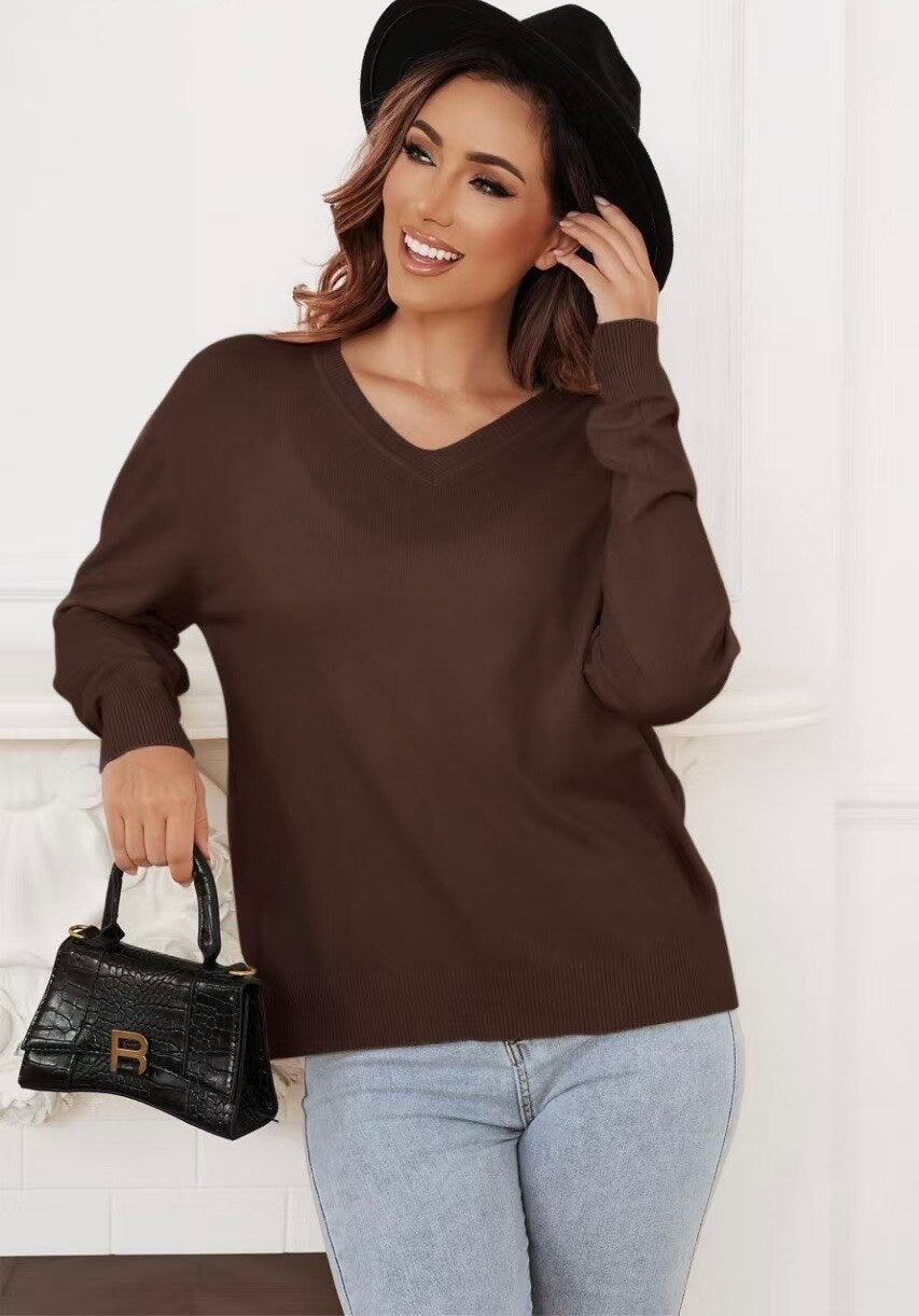 Soft V -neck sweater