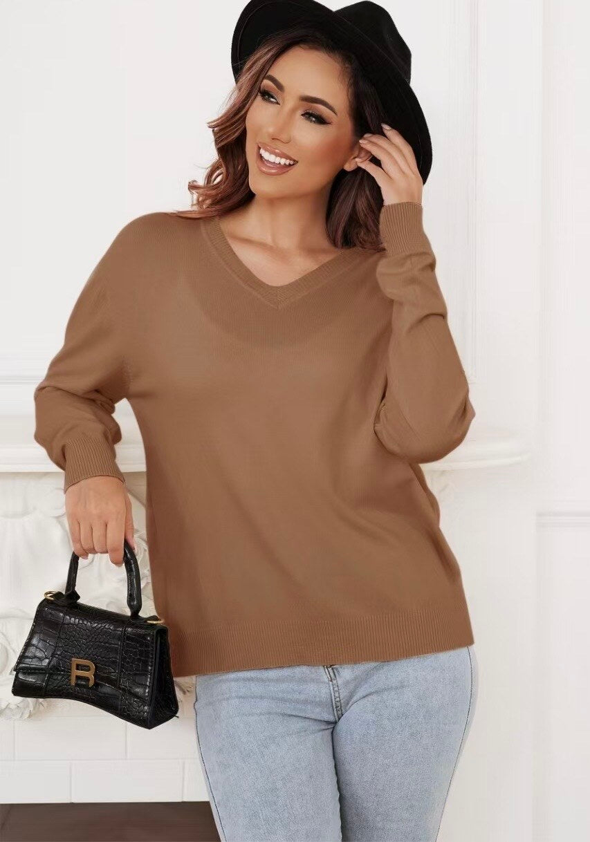 Soft V -neck sweater