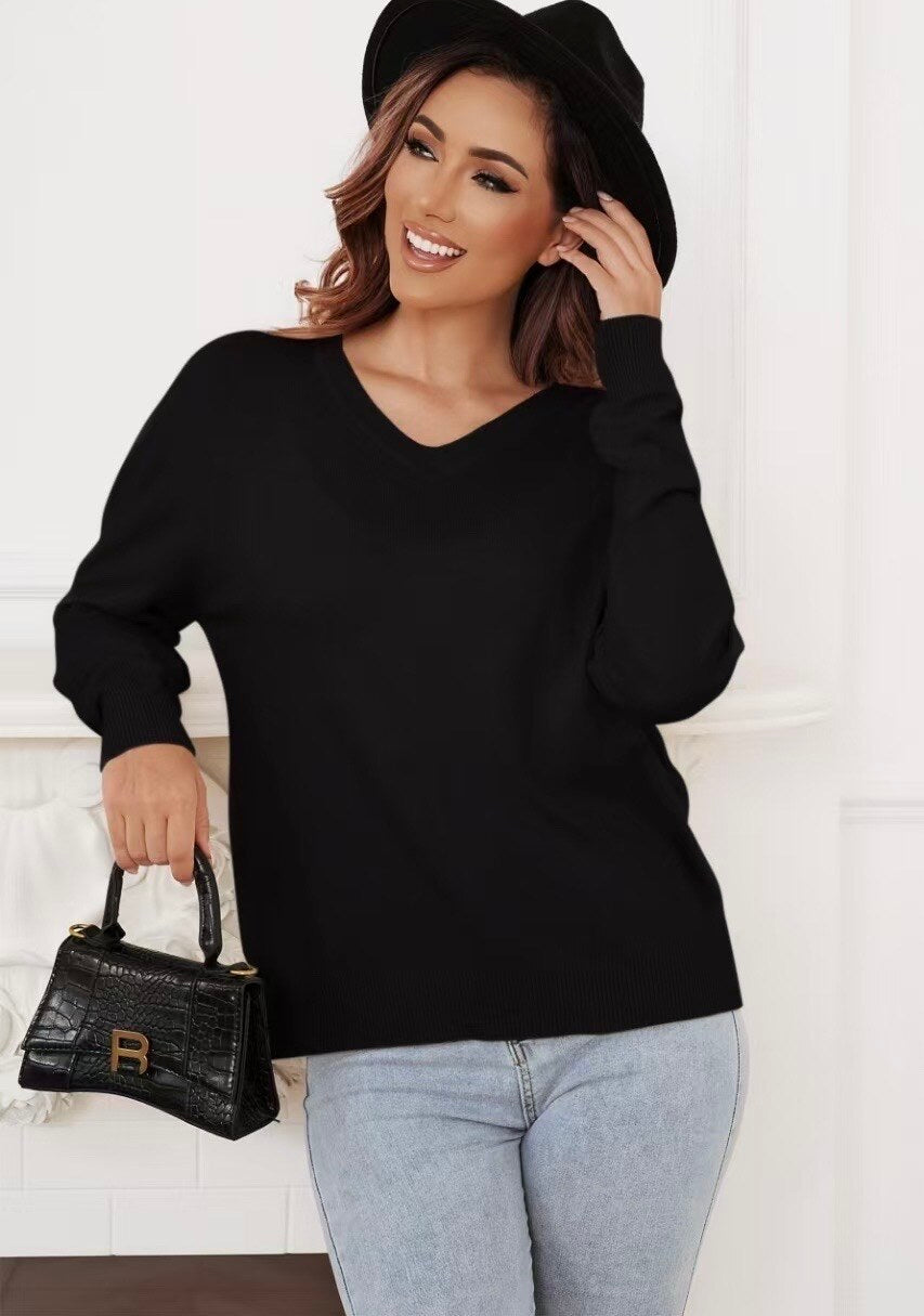 Soft V -neck sweater