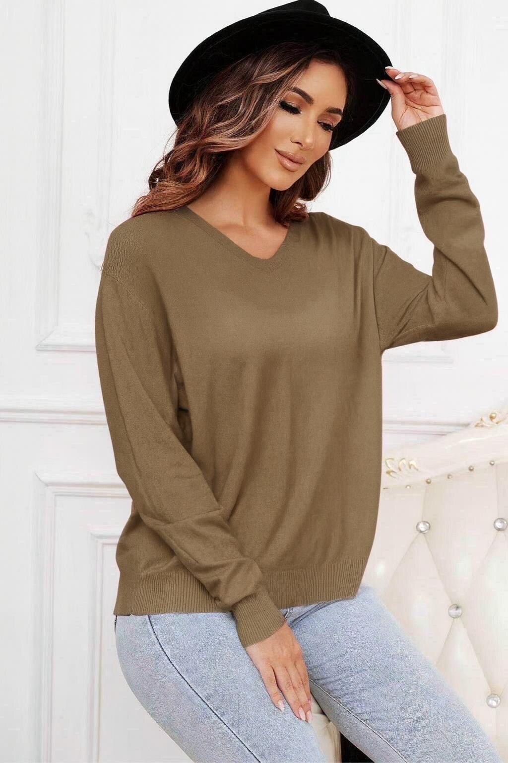 Soft V -neck sweater