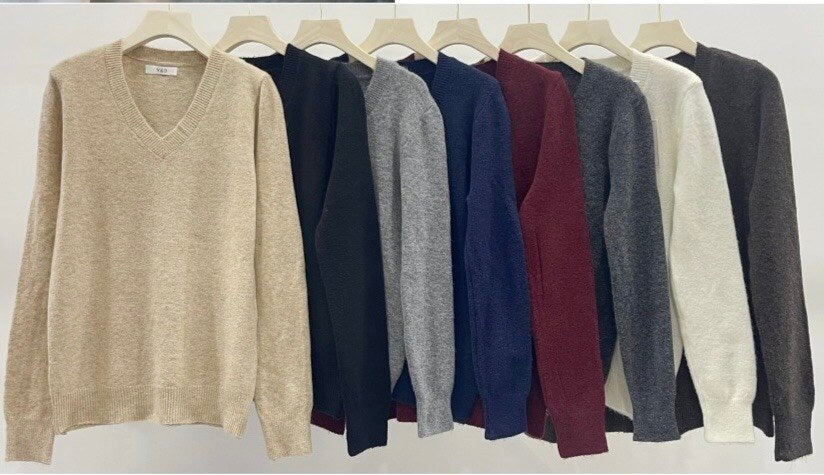 Classic and Trendy V -neck Sweater