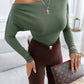 Long -sleeved shoulder sweater