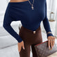Long -sleeved shoulder sweater