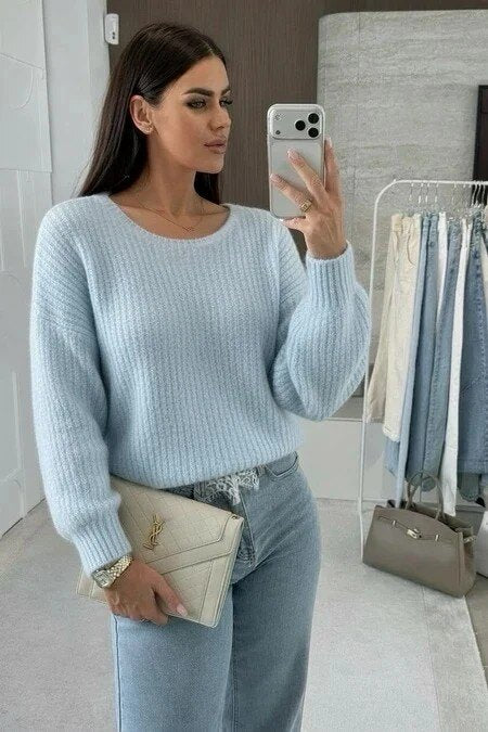 Oversized baby alpaca sweater – Soft knit