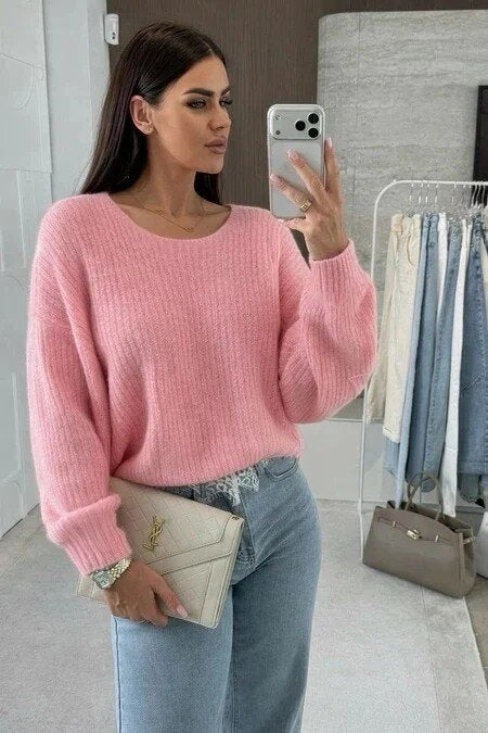 Oversized baby alpaca sweater – Soft knit