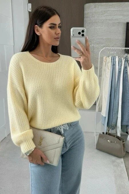 Oversized baby alpaca sweater – Soft knit