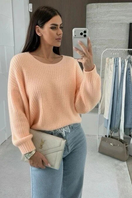 Oversized baby alpaca sweater – Soft knit