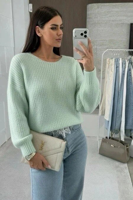 Oversized baby alpaca sweater – Soft knit