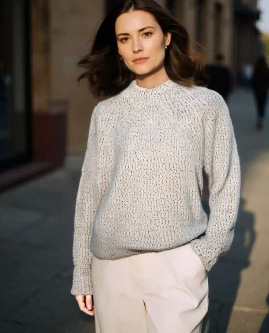 Simple Sweater with Small Braided Details