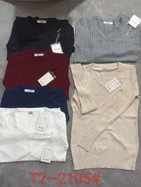 Elegant Collar Pull in V-neck