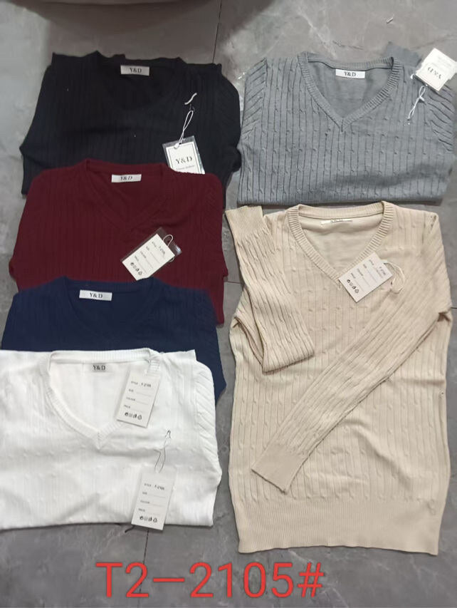Elegant Collar Pull in V-neck