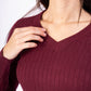Elegant Collar Pull in V-neck