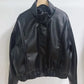 RAVEN – Faux leather jacket with a structured stand-up collar