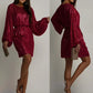 Sequin dress with tie