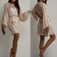 Sequin dress with tie