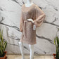 Sequin dress with tie