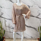Sequin dress with tie