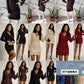 Long sleeve sequins dress