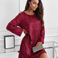 Sequin dress with back bow