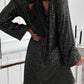 Sequin dress with back bow