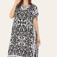 Short Caftan Dress, Ethnic Print, New Collection, Ref-7005