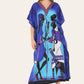 Caftan dress, traditional African style print, novelty Ref-9063L