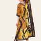 Caftan dress, traditional African style print, novelty Ref-9063L