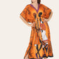 Caftan dress, traditional African style print, novelty Ref-9063L